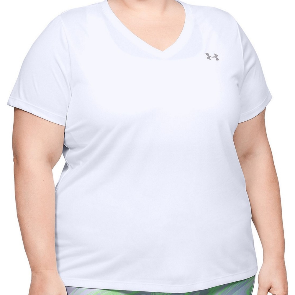 Under Armour Women's Tech V Neck Tee Shirt Top Size 1X